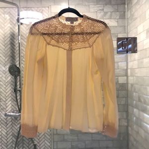 beyond vintage cream blouse